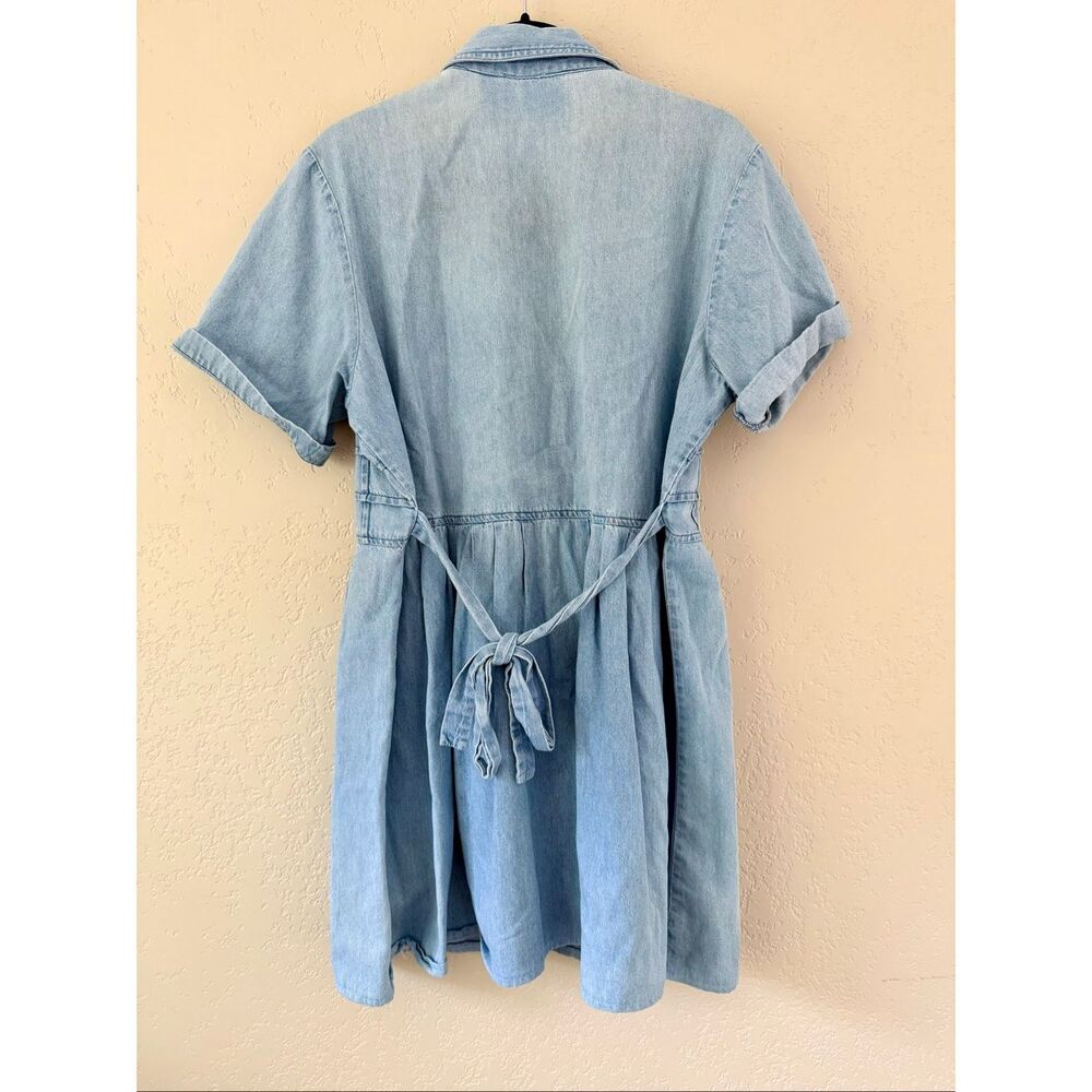 Vintage Denim Embroidered Dress - Picture 2 of 4
